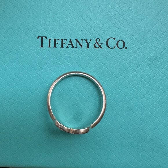 Tiffany & Co. Authentic Vintage Heart Tag Ring Sterling 925 Size 6.5 - Picture 5 of 7